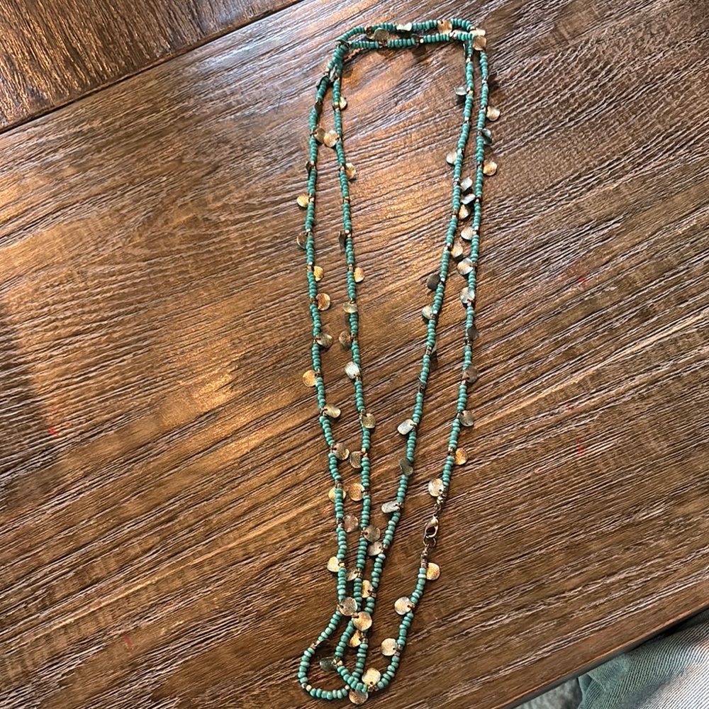 Turquoise Beaded Layered Necklace - Women Jewelry